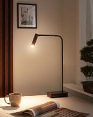 Beliani Kovová LED stolná lampa čierna LAWSON