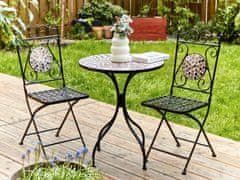 Beliani Kovový záhradný stôl ø 60 cm čierny CARPINO