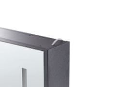 Beliani Kúpelňová zrkadlová skrinka s LED osvetlením 60 x 60 cm čierna CHABUNCO
