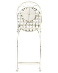 Beliani Sada 2 kovových záhradných skladacích stoličiek biela SPELLO