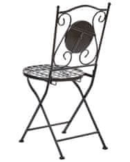 Beliani Sada 2 kovových záhradných skladacích stoličiek čierna CASARIO