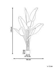 Beliani Umelá rastlina v kvetináči 170 cm BANANA TREE