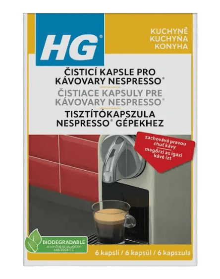 HG Systems HG 678 - Čistiace kapsule pre kávovary Nespresso 6x3 g