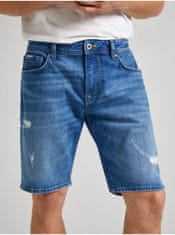 Pepe Jeans Modré pánske džínsové kraťasy Pepe Jeans NO-TITLE-3