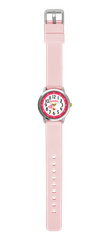 CLOCKODILE Ružové dievčenské hodinky so srdiečkami a svetloružovým silikónovým remienkom