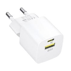 MG WWCEAC GaN sieťová nabíjačka USB / USB-C 33W, biela