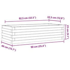 Vidaxl Záhradný kvetináč 90x40x23 cm masívny douglas