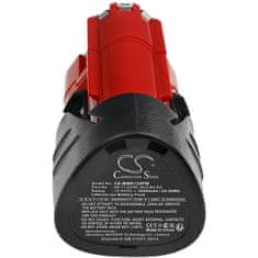 CameronSino Batéria pre Milwaukee M12 REDLITHIUM XC 4.0 (ekv. M12 B3 XC, M12 B4 XC), 12 V, 2 Ah, Li-Ion