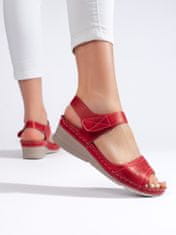 Amiatex Dámske sandále 108835 + Nadkolienky Gatta Calzino Strech, odtiene červenej, 41