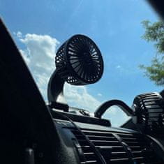 Xtrobb 23222 dvojitý ventilátor do auta čierna