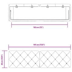 Vidaxl Panel na čelo postele modrý 180 cm zamat