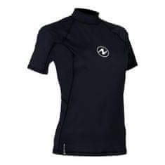 AQUALUNG Dámske lycrové tričko RASHGUARD SLIM FIT čierna kr. rukáv čierna XL - 44