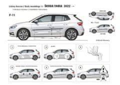 Rider Ochranné lišty bočných dverí, Škoda Fabia IV, 2021- ,