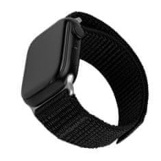 FIXED Nylonový řemínek Nylon Sporty Strap pro Apple Watch Ultra 49mm, černý (FIXNST2-1029-BK)