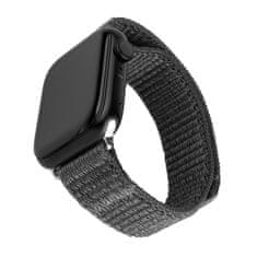 FIXED Nylonový řemínek Nylon Sporty Strap pro Apple Watch Ultra 49mm, tmavě šedý (FIXNST2-1029-GR)