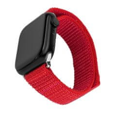FIXED Nylonový řemínek Nylon Sporty Strap pro Apple Watch Ultra 49mm, červený (FIXNST2-1029-RD)