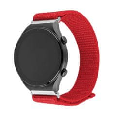 FIXED Nylonový řemínek Nylon Sporty Strap s Quick Release 20mm pro smartwatch, červený (FIXNST2-20MM-RD)