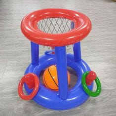 Cool Mango Nafukovací basketbalový koš na bazén, s loptičkou a kruhmi, vodná hra pre deti, pre vodný basketbal, priemer 60 cm - Ringy