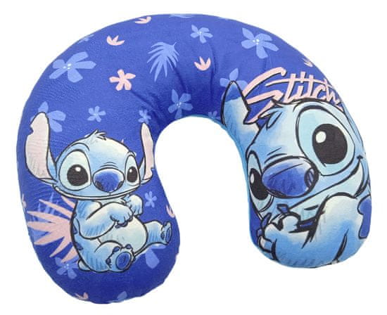 EXCELLENT Modrý cestovný vankúš Disney - Lilo a Stitch/Stitch