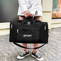 Korbi Taška na cestovanie, športová tréningová taška 30 litrová, veľká čierna