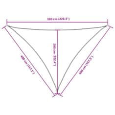Vidaxl Tieniaca plachta oxfordská látka trojuholníková 4x4x5,8 m