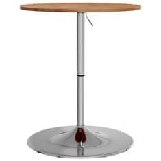 Petromila vidaXL Barový stôl svetlohnedý Ø60x89,5 cm dubový masív