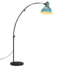 Petromila vidaXL Podlahová lampa 25 W šmuhovaná modrá 150 cm E27