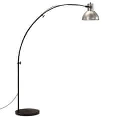 Petromila vidaXL Podlahová lampa 25 W starožitná strieborná 150 cm E27