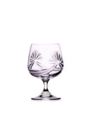 Bohemia Crystal Brúsené poháre na brandy a koňak Mašľa 250ml (set po 6 ks)