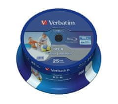 VERBATIM Blu-Ray disk BD-R SL(25-Pack)Spindl/6x/25GB/Prit (43811)