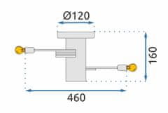 Tutumi Stropné svietidlo Loft APP741-5C