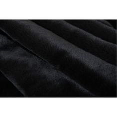 KONDELA Kožušinová deka Rabita Typ 1 150x170 cm - čierna