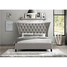 KONDELA Manželská posteľ s roštom Alesia 180x200 cm - svetlohnedá / čierna