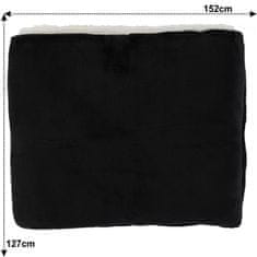 KONDELA Obojstranná deka Kasala Typ 3 127x152 cm - čierna