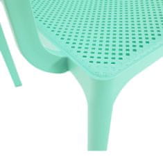 KONDELA Plastová záhradná stolička Frenia - mentolová