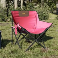 Petromila vidaXL Kempingové stoličky s vreckom skladacie 2 ks ružová