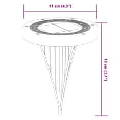 Vidaxl Solárne zemné svietidlá s hrotmi vonkajšie 4 ks teplé biele