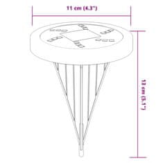 Vidaxl Solárne zemné svietidlá s hrotmi vonkajšie 12 ks teplé biele