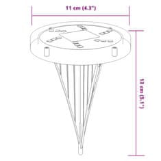 Vidaxl Solárne zemné svietidlá s hrotmi vonkajšie 4 ks teplé biele