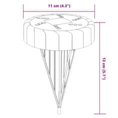 Petromila vidaXL Solárne zemné svietidlá s hrotmi vonkajšie 12 ks teplé biele