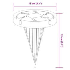 Vidaxl Solárne zemné svietidlá s hrotmi vonkajšie 12 ks teplé biele