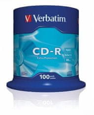 VERBATIM CD-R 700 MB 52x - médiá, DL, EP, 100 ks, Spindle 43411