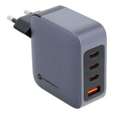 FORCELL Adaptér F-Energy 3x USB-C a USB-A s funkciou rýchleho nabíjania 100W modrý