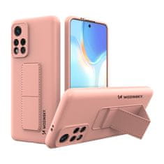 shumee Xiaomi Poco M4 Pro 5G Kickstand Case Silikónové puzdro so stojanom ružové