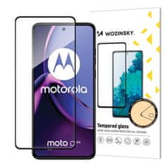 shumee 9H tvrdené sklo na celú obrazovku Motorola Moto G84 s čiernym rámom Full Glue