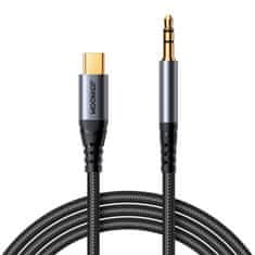 shumee Stereo audio kábel pre telefón AUX 3,5 mm mini jack - USB-C 1,2 m čierny