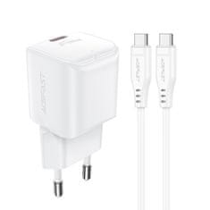 shumee Mini PD 30W GaN nabíjačka + USB-C kábel, biela