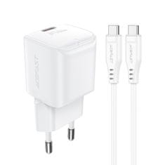 shumee Mini PD 20W GaN nabíjačka + USB-C kábel, biela