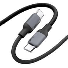 shumee USB-C silikónový kábel rýchle nabíjanie 60W 5A 1m čierny