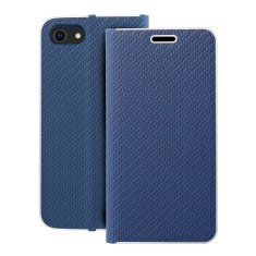 FORCELL Puzdro / obal pre Apple iPhone 7 / 8 / SE 2020 modré - kniha Forcell Luna Carbon